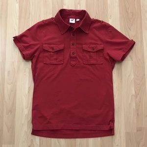 Uniqlo x Michael Bastian Red Polo Shirt S / M